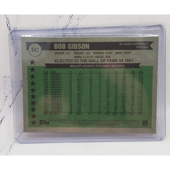 Bob Gibson 2025 Topps Heritage #342 All-Time All-Stars Chrome Cardinals - Picture 3 of 4